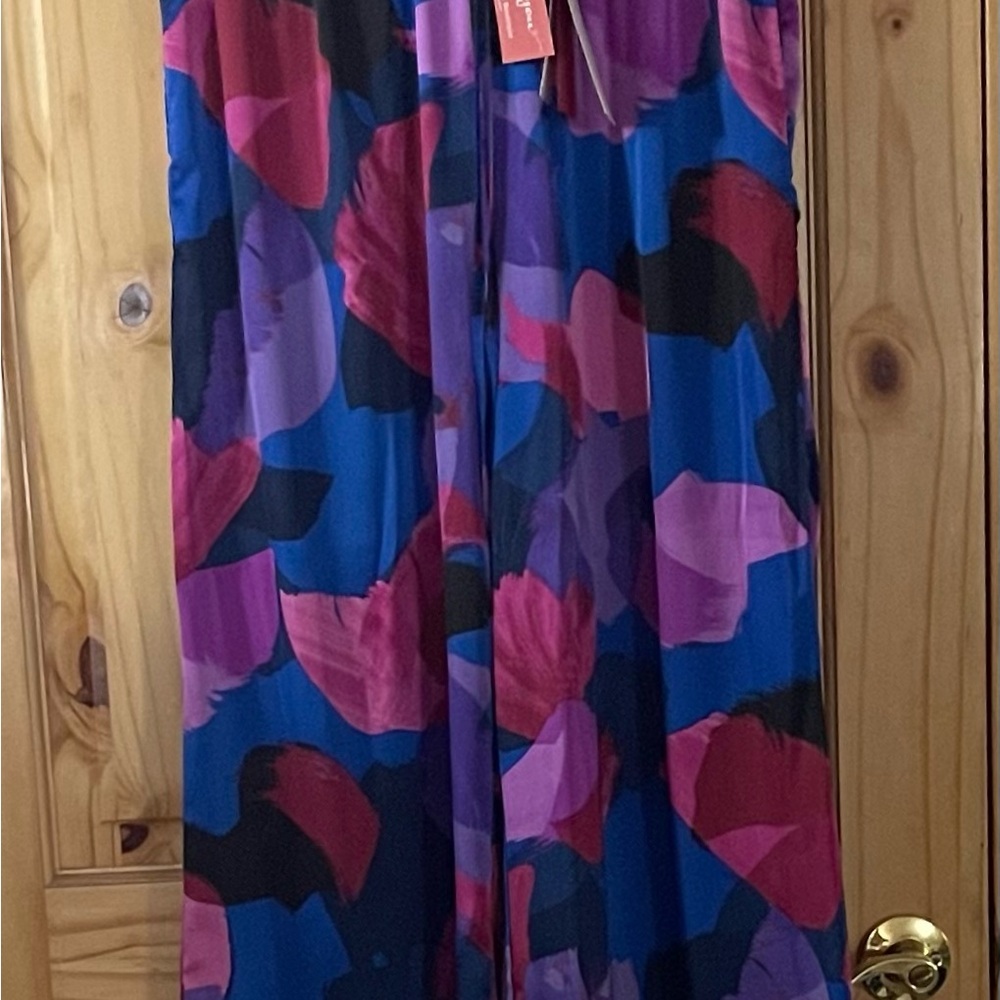 Q2 Colorful Abstract Wide Leg Pants